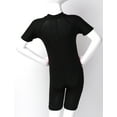 thumbnail image 7 of inlzdz Boys Girls One Piece Rash Guard Swimsuits Short Sleeve Zipper Front Bathing Suit Shorty Wetsuit Black 12, 7 of 7