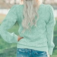 thumbnail image 4 of RXIRUCGD Women's And Winter Long Sleeve Solid Comfortable Tops, Green, Size: S, 4 of 4