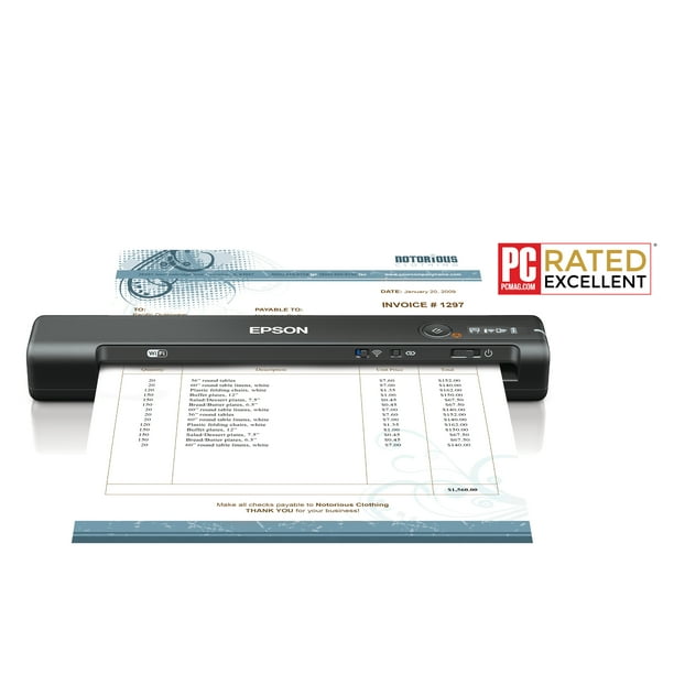 Epson WorkForce ES65WR Wireless Portable Sheetfed Document Receipt