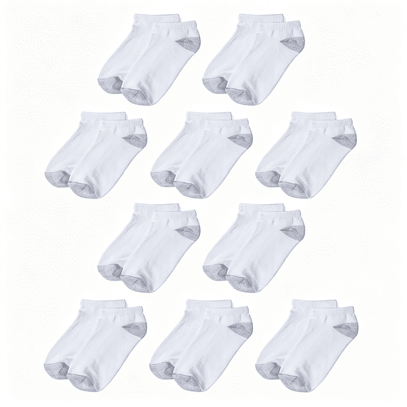 ACDANC Women'S Cushioned Athletic Ankle Socks(10-Pack)Cushioned Athletic White Ankle Socks