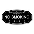 thumbnail image 1 of NO Smoking Victorian Door/Wall Sign (Black) - Medium 4" x 8", 1 of 3
