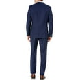 thumbnail image 7 of Adam Baker by Caravelli Men's 613781 Single Breasted Stretch Slim Fit Stretch 2-Button Vested Suit Set - Indigo - 48R, 7 of 7