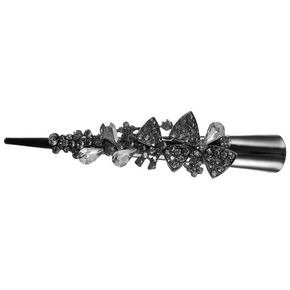 LOLIPPYY Rhinestone Hair Clip Holds Hair Women Grey 1Pack