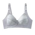 thumbnail image 2 of Nmnitkp Nursing Bras Antibacterial Fabric,Pregnant Women Do Not Sag During Pregnancy Breastfeeding Bra With Breast Pads Postpartum Nursing Bras for Breastfeeding Blue,85, 2 of 4