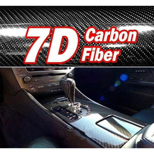Acessórios para automóveis 5D Glossy Carbon Fiber Wrap Vinyl Film