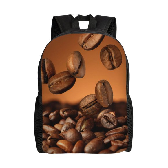 Saiise Coffee Beans for Backpack for Daily Travel School Work Fits 15in Laptop Lightweight Casual Bag for Men and Women