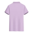 thumbnail image 7 of UVEASISHA Women's Striped Polos Shirts Quick-Dry Moisture-Wicking Business Casual Tees Breathable Lightweight Office Workout Tennis Polos Purple M, 7 of 7