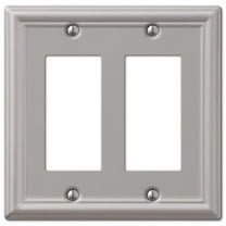 Chelsea Brushed Nickel Steel - 2 Rocker Wallplate