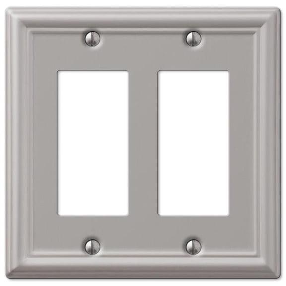 Chelsea Brushed Nickel Steel - 2 Rocker Wallplate