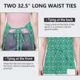 thumbnail image 6 of Yellow Lemon Fruit Slices Blue Pattern Apron-Garden Aprons for Women with Pockets-Cotton Linen Waterproof Kitchen Cooking Gardening Aprons Adjustable for Kitchen,Cooking,BBQ and Salon 33x27 Inch, 6 of 7