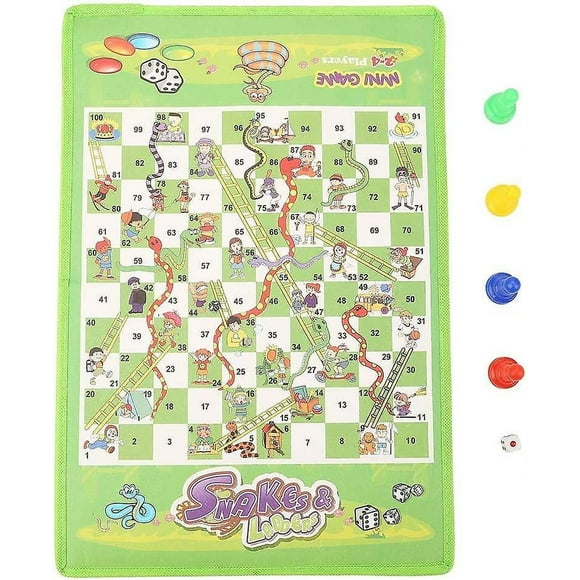 Board Games Case Chess Toy Interactive Educational Game Chess Board Game Foldable Non-woven Snake and Ladder Board Game Toys for Children Adults(Size: