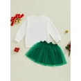 thumbnail image 6 of Toddler Kids Girls 2Pcs Thanksgiving Outfits 18 24 Motnhs 2T 3T 4t 5T 6T Long Sleeve Turkey Embroidery Sweatshirt + Tulle Skirt Set Baby Clothes, 6 of 9