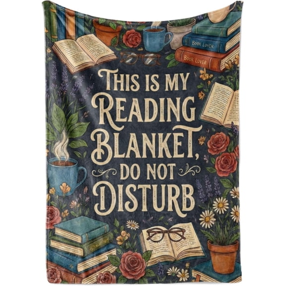 Book Lover Gifts for Women Rading Blanket for Book Lovers Bookish Gifts for Bookworms on Birthday Christmas Cozy Flannel Throw Reading Blanket Unique Book Lovers Gifts