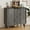Gray, variant on Fluted Sideboard Cabinet with Adjustable Shelves, Buffet Storage Cabinet with 4-Doors for Kitchen, Living Room, Entryway, Yellow