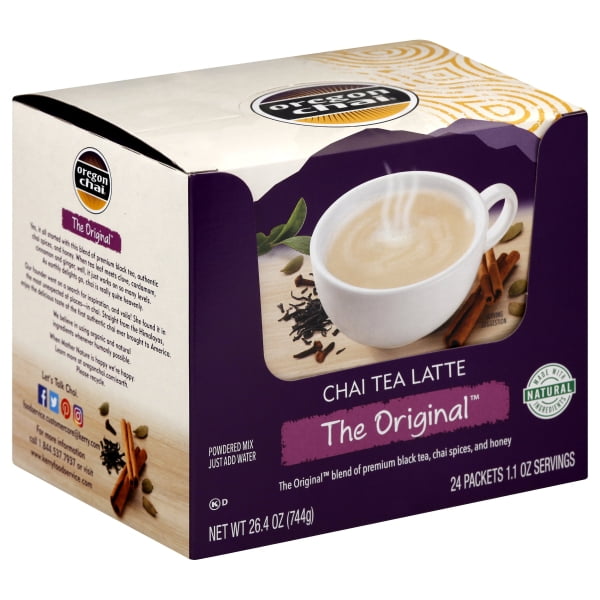Oregon Chai Chai Tea Latte The Original Powdered Mix Packets 24 CT