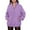Purple, variant on Xudanell Womens Sweatshirt Active Pullover Graphic Print Sports Zipper Fall Clothes for Women Efficient Streetwear Khaki M