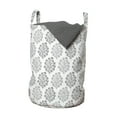 thumbnail image 1 of Leaves Laundry Bag, Vintage Inspired Greyscale Foliage Floral Composition Antique Illustration, Basket with Handles Drawstring Closure for Laundromats, 13" x 19", Grey White Pale Grey, by Ambesonne, 1 of 4