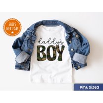 Daddy'S Boy Toddler Shirt, Father'S Day Kids Shirt, Cute Camouflage Father'S Day Baseball Tee, Fathers Day Gift TODDLER SHORT SLEEVE TEE BELLA CANVAS 3001T