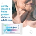 WaterWipes Adult Care Sensitive Wipes, PlasticFree 99.9 Water Based Wipes, Unscented, Large