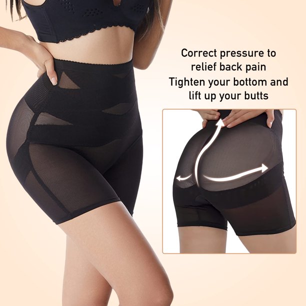 Qarigey La ropa interior adelgazante se mantiene elegante y cómoda con moldeadores de cuerpo, pantalones de Control de barriga, bragas de Prendas para la parte inferior del cuerpo Negro+M