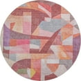 thumbnail image 2 of Addison Rugs Mayfield Premium Machine Washable Transitional Abstract Paprika Round Rug, 8' x 8', 2 of 6