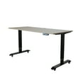 thumbnail image 5 of Caesar Hardware AB-57B Ergonomic 57-in 3 Memory Buttons LED Electric Automatic Height Adjustable Sit to Stand Work Office Desk with Black Legs, Natural Oak, 5 of 10