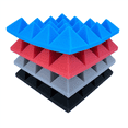 thumbnail image 2 of 24Pcs 25X25X5Cm Studio Acoustic Soundproof Foam Pyramid Noise Insulation Sound Absorption Treatment Panels Black, 2 of 6