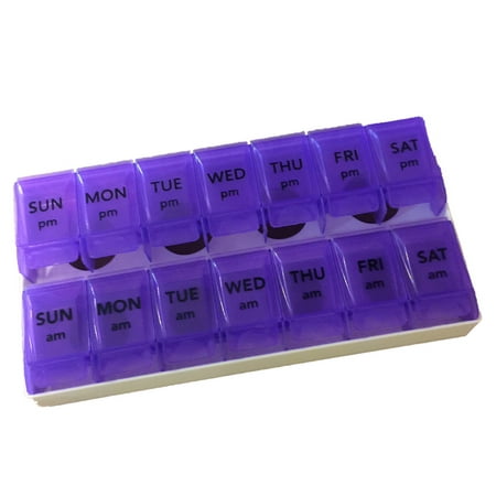 Pill Counter Tray - Apex 7- Day Push to Open Pill Organizer, 1x Per Day or AM/PM