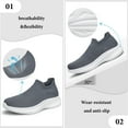 thumbnail image 5 of Mens Slip on Walking Running Shoes Casual Fashion Sneakers Comfort Non Slip Work Sport Shoes, 5 of 9