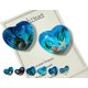 thumbnail image 1 of Corazón de bolsillo de vidrio para playa, adorno de corazón de vidrio oceánico hecho a mano fusionado con mar natural, ficha de bolsillo de corazón de vidrio fusionado, mini ficha linda y duradera con, 1 of 7