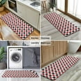 thumbnail image 6 of Red Black White Checkered Pattern Kitchen Rug Mat,Kitchen Runner Rugs Non Skid Washable,Decorative Kitchen Floor Mats for Kitchen,Sink,Laundry,17"x47.2", 6 of 7