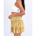 thumbnail image 3 of Women's Summer Cute High Waist Ruffle Skirt Floral Print Swing Beach Mini Skirt, 3 of 8