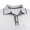 thumbnail image 7 of MIXUE Polo Shirts For Men Summer Solid Color Lapel Button Down Long Sleeve Slim Fit Casual Comfortable Breathable Daily-Wear,White,XL, 7 of 7