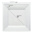 thumbnail image 3 of Smarty 6.5" White Silver Square Edge Disposable Plastic Salad Plates 120ct, 3 of 8