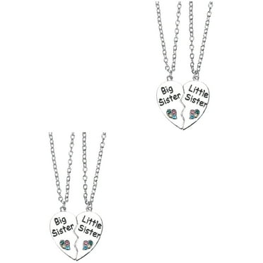 2 Sets  Friendship Necklace Heart Stitching Necklace Matching Necklace Graduation Gift