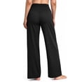 thumbnail image 5 of Women Yoga Pants with Pockets Stretchy High Waist Sweatpants Lounge Casual Pants Wide Leg Work Pants, 5 of 11