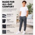 thumbnail image 5 of Brooklyn Vertical Boys 3-Pack Poly Fleece Joggers – Soft Warm Casual Pants with Pockets, Comfortable Everyday Wear, Sizes 6-20, 5 of 7