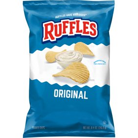 Ruffles Potato Chips Original Snack Chips, 8.5 Ounce Bag