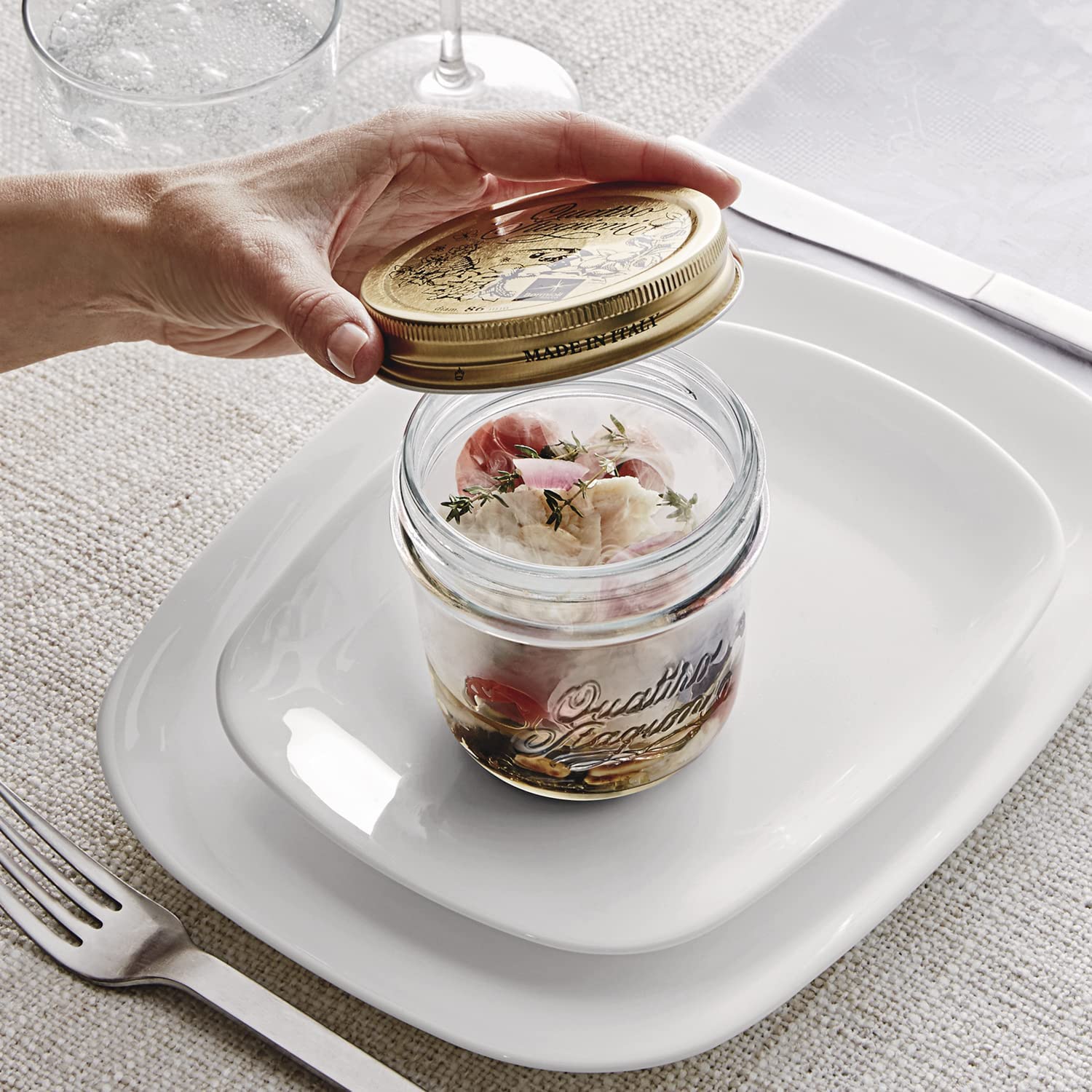 Bormioli Rocco Metal Replacement Lids for Quattro Stagioni Jars