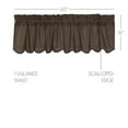 thumbnail image 2 of VHC Brands Kettle Grove Window Curtain, Plaid Valance Scalloped, Black, 16x60, 2 of 5