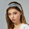 thumbnail image 2 of Unique Bargains Textured Cotton Knot Headband Soft Hairband for Women 1.3 Inch Wide Gray, 2 of 7