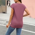 thumbnail image 5 of Basic T-Shirts Scoop Neck Short Sleeve Crop Tops Cute Summer Tops loose Tees Y2k Clothing 2024, 5 of 9