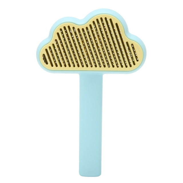 Cepillo de aseo para gatos, cepillo de limpieza automática para quitar el pelo de mascotas, para perros y gatos de pelo largo y corto, color azul