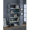 thumbnail image 3 of 36" X 16" X 71" White High Gloss And Chrome Bookcase, 3 of 3