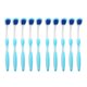 thumbnail image 4 of Raspador de lengua Sincero de silicona ergonómico de mango largo 10 piezas azul, 4 of 10