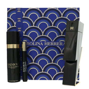 BAD BOY by Carolina Herrera 3 PIECE GIFT SET - 3.4 OZ EAU DE TOILETTE SPARY NEW