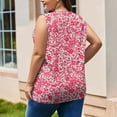 thumbnail image 3 of GIPQJK Women Deep V Neck Tank Top Plus Size Sleeveless Workout Tank Top 2025 Summer Floral Print Loose Fit Outfits Clothes with Pockets,Hot Pink 3XL, 3 of 5