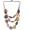 Round A, variant on Bohemian Wooden Coconut Shell Wood Beaded Choker Necklace African Ethnic Colorful Long Layered Bib Multilayer Flower Geometric for Women Chunky Party Costume Vaction Jewelry