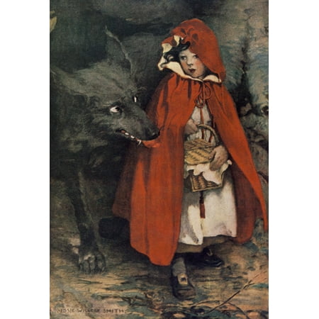 - A Childs Book of Stories 1911 Little Red Riding Hood Canvas Art - Jessie Willcox Smith (24 x 36)