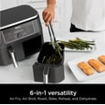 thumbnail image 2 of Reacondicionado Air Fryer Ninja AD150 Foodi, 8 cuartos de galón, 6 en 1, DualZone, negra, 2 of 7